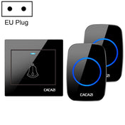 CACAZI H10 1 For 2 Home Wireless Music Doorbell without Battery, Plug:EU Plug(Black) Eurekaonline