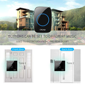 CACAZI H10 1 For 2 Home Wireless Music Doorbell without Battery, Plug:EU Plug(Black) Eurekaonline