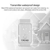 CACAZI V027G One Button Three Receivers Self-Powered Wireless Home Kinetic Electronic Doorbell, UK Plug Eurekaonline