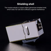 CAT.6 Shielded Pass-through Network Module, Dual Ports Panel + Shielded Pass-through (White) Eurekaonline