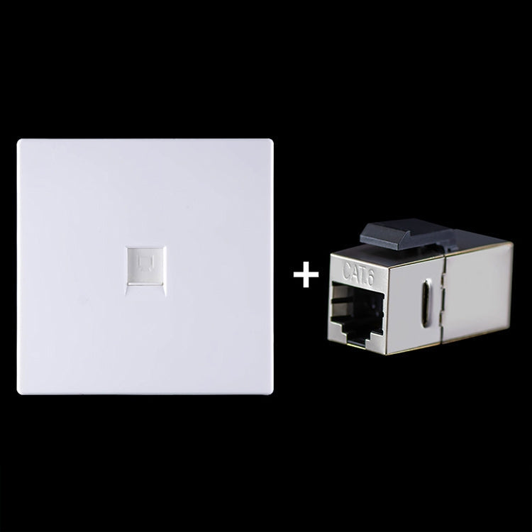 CAT.6 Shielded Pass-through Network Module, Single Port Panel + Shielded Pass-through(White) Eurekaonline