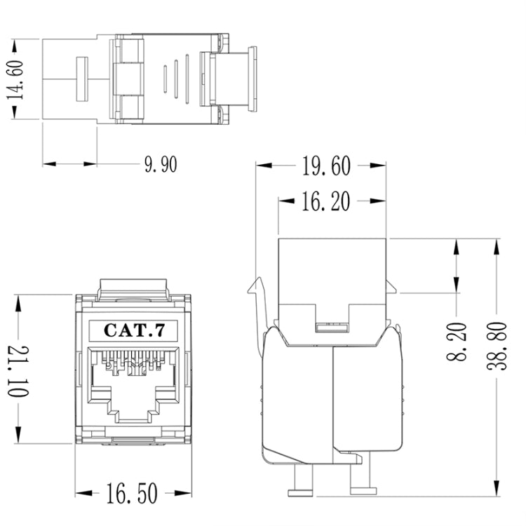 CAT7 Module Class 7 Zinc Alloy Shield Mother Block 1208XHC7 Eurekaonline