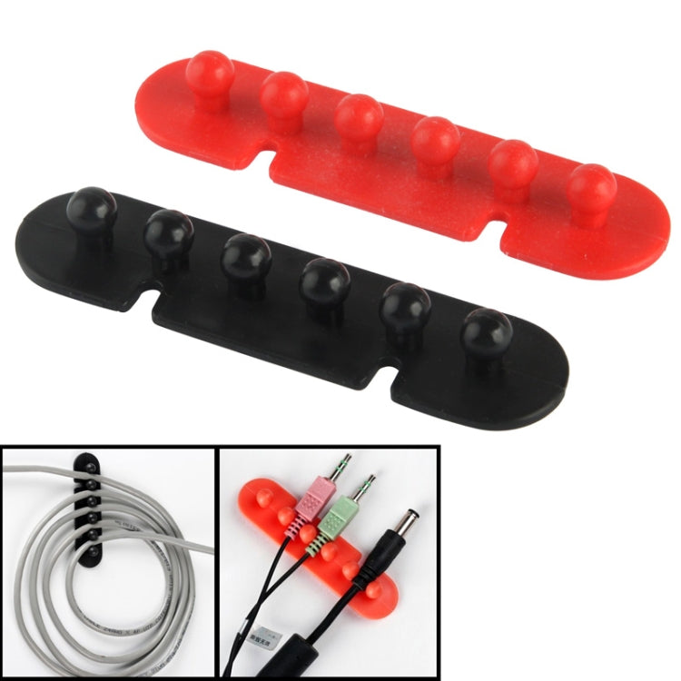 CC-595 Plastic Wire Cable Adhesive Plug Holder (Pair), Random Color Delivery Eurekaonline