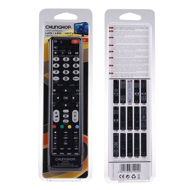 CHUNGHOP E-H918 Universal Remote Controller for HITACHI LED TV / LCD TV / HDTV / 3DTV Eurekaonline