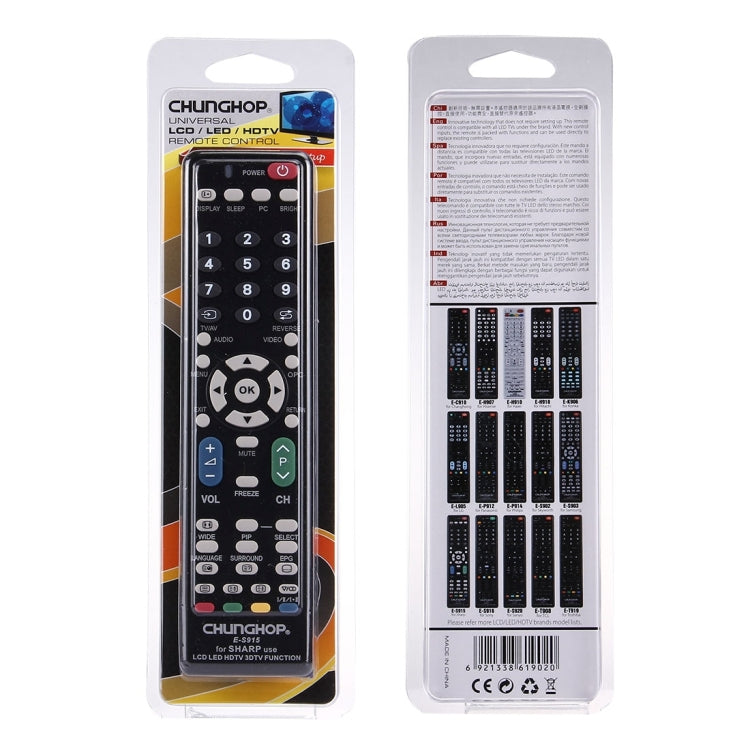 CHUNGHOP E-S915 Universal Remote Controller for SHARP LED TV / LCD TV / HDTV / 3DTV Eurekaonline