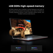 CHUWI GemiBook X Laptop, 15.6 inch, 4GB+128GB, Windows 10 Home, Intel Celeron N5095 Quad Core 2.0GHz-2.9GHz, Support Dual Band WiFi / Bluetooth / RJ45 / HDMI(Dark Gray) Eurekaonline