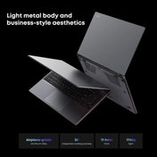 CHUWI GemiBook X Laptop, 15.6 inch, 4GB+128GB, Windows 10 Home, Intel Celeron N5095 Quad Core 2.0GHz-2.9GHz, Support Dual Band WiFi / Bluetooth / RJ45 / HDMI(Dark Gray) Eurekaonline