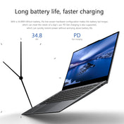 CHUWI LarkBook Laptop, 13.3 inch, 8GB+256GB, Windows 10, Intel Celeron N4120 64-bit Quad Core 1.1GHz-2.6GHz, Support Dual Band WiFi / Bluetooth / TF Card Extension / Mini HDMI (Dark Gray) Eurekaonline