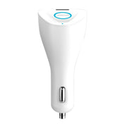 joyroom t600 2 in 1 multifunctional wireless bluetooth 2.1a single usb port car charger + earphone with circular led indicator light and hands-free call functions for cars & pickups & suv & smartphone ... s & mp3 & mp4 and other usb-charged devices(white)