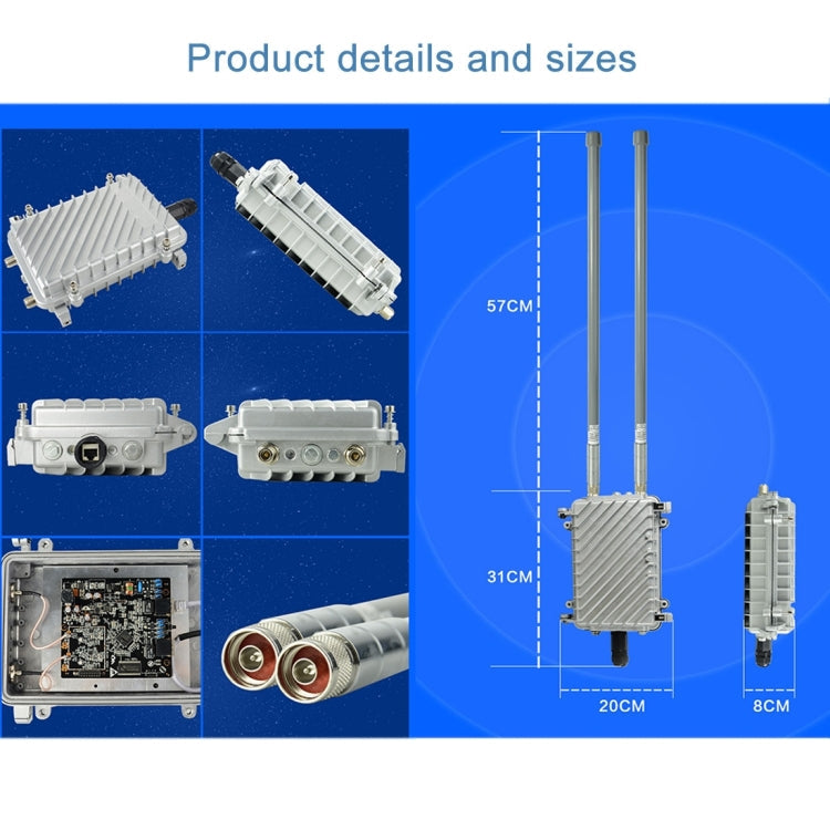 COMFAST CF-WA700 Qualcomm AR9341 300Mbps/s Outdoor Wireless Network Bridge with Dual Antenna 48V POE Adapter & AP / Router Mode, Classfication Function, 85 Devices Connecting Synchronously Eurekaonline