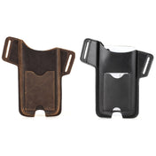 CONTACTS FAMILY Crazy Horse Leather Large Screen Mobile Phone Belt Holster(Brown) Eurekaonline