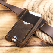 CONTACTS FAMILY Crazy Horse Leather Large Screen Mobile Phone Belt Holster(Brown) Eurekaonline