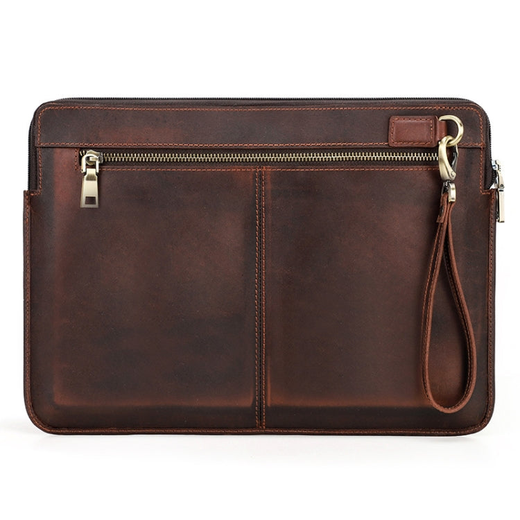 CONTACTS FAMILY Leather Laptop Sleeve For Macbook Pro 14.2 Inch(Coffee) Eurekaonline