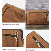 CONTACTS FAMILY Leather Laptop Sleeve For Macbook Pro 14.2 Inch(Coffee) Eurekaonline