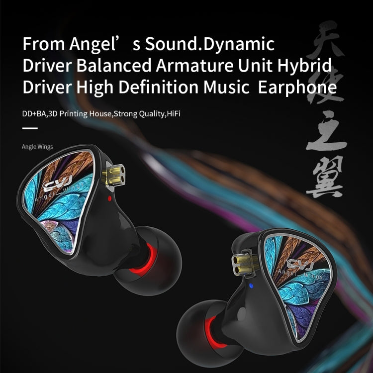 CVJ Angel Wings Hybrid Technology HiFi Music Wired Earphone No Mic Eurekaonline