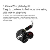 CVJ-CVM Dual Magnetic Ring Iron Hybrid Drive Fashion In-Ear Wired Earphone With Mic Version(Black) Eurekaonline