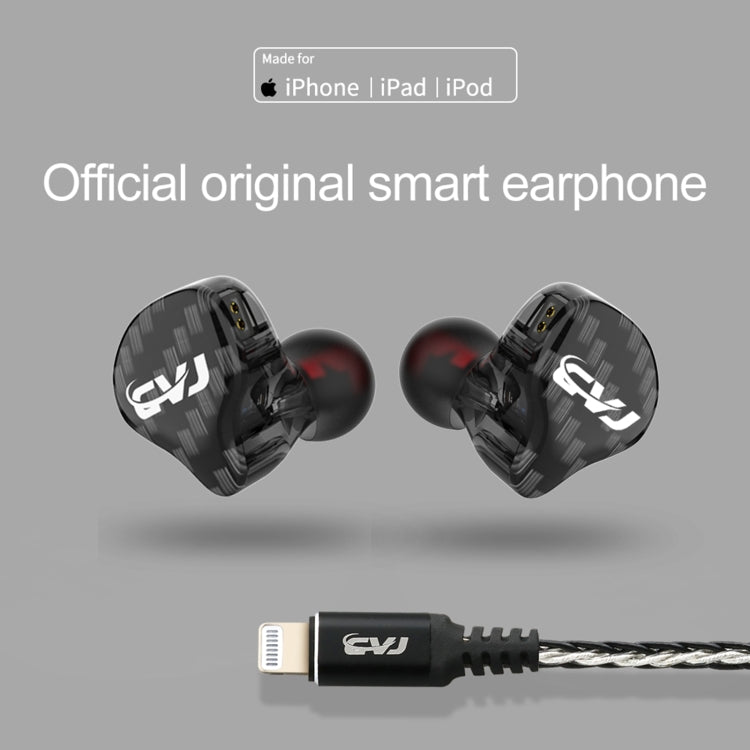 CVJ-CVM Dual Magnetic Ring Iron Hybrid Drive Fashion In-Ear Wired Earphone With Mic Version(White) Eurekaonline