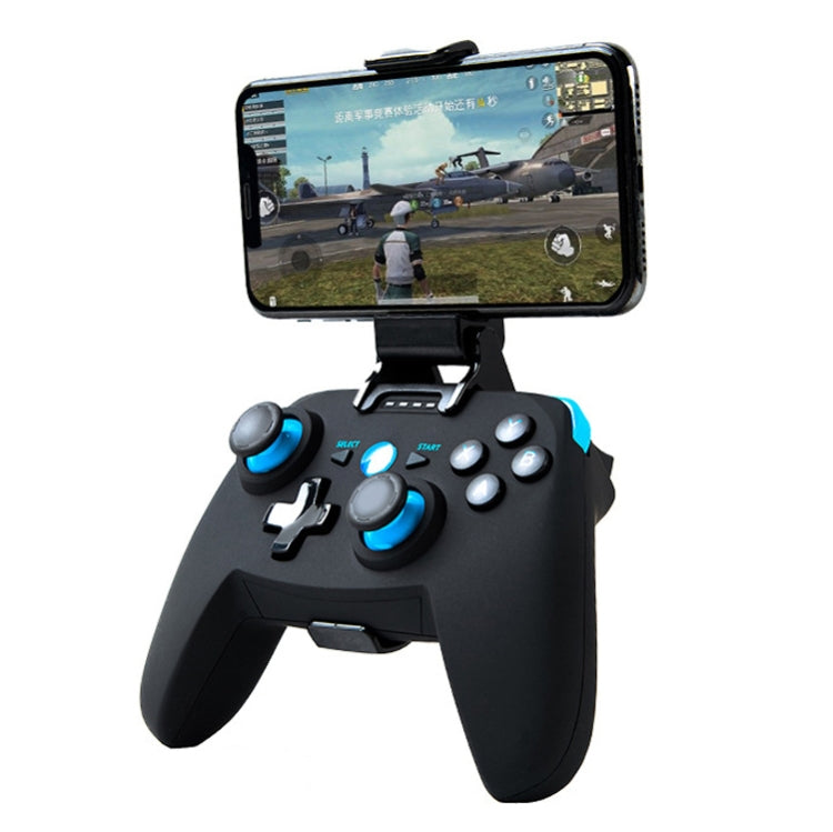 CX-X1  2.4GHz + Bluetooth 4.0 Wireless Game Controller Handle For Android / iOS / PC / PS3 Handle + Bracket (Blue) Eurekaonline