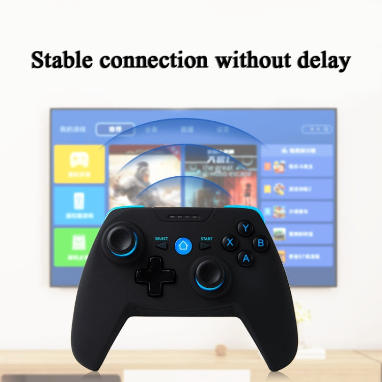 CX-X1  2.4GHz + Bluetooth 4.0 Wireless Game Controller Handle For Android / iOS / PC / PS3 Handle + Bracket (Blue) Eurekaonline