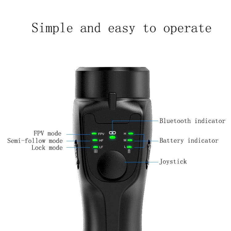 CYKE F8 Handheld Anti-Shake Triaxial Stabilizer, Specification: F8 Triaxial Stabilizer (FPV Mode) Eurekaonline