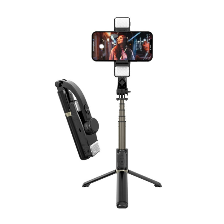 CYKE Q08D Handheld Dual Light Bluetooth Mobile Phone Selfie Stick(Black) Eurekaonline