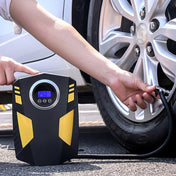 Car 12V Portable Inflatable Cylinder Pedal Digital Display Air Pump with Light & Tool Box Eurekaonline