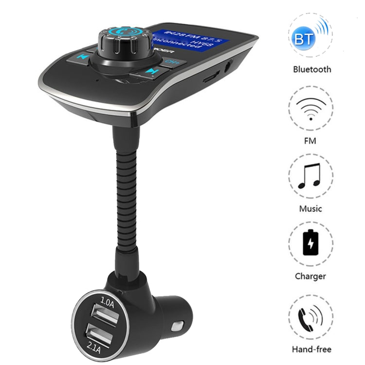 Car Bluetooth Receiver Free Call Call Display FM Transmitter Dual USB Car Charger Eurekaonline