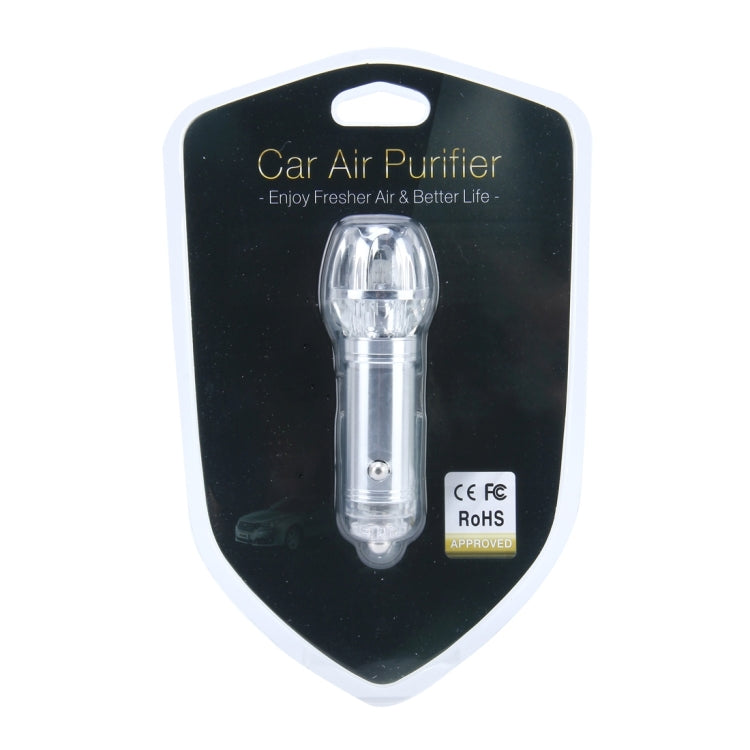 Car Cigarette Lighter Air Purifier Negative Lone Freshener Air Cleaner, Removes Pollen, Smoke, Bad Smell and Odors For Auto and Indoor(Silver) Eurekaonline