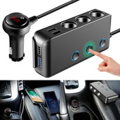 Car Cigarette Lighter Car Charger 3USB Port +1 QC3.0 + 3 Cigarette Lighter Ports + Back Clip Design + LED Display(HC67A) Eurekaonline