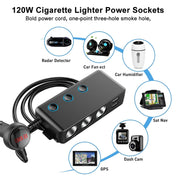 Car Cigarette Lighter Car Charger 3USB Port +1 QC3.0 + 3 Cigarette Lighter Ports + Back Clip Design + LED Display(HC67A) Eurekaonline