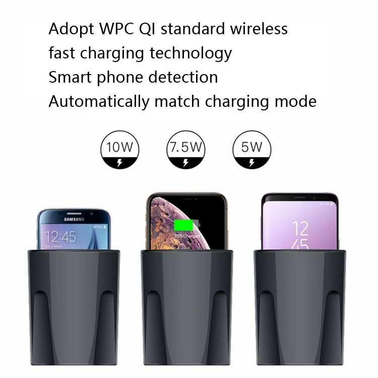 Car Cup 4 In 1 Wireless Charger Support 15W/10W/7.5W/5W Wireless Charging(X13) Eurekaonline