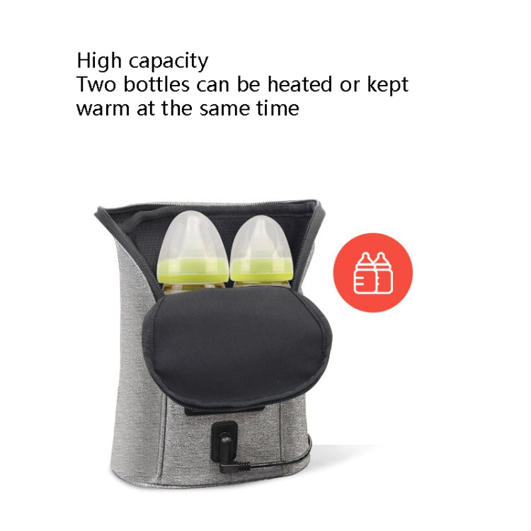 Car Double Bottle Of Warm Milk Outdoor Portable Constant Temperature Calm Milk Multi-Function Bottle Storage Bag(DC+Cigarette Lighter Interface Gray) Eurekaonline