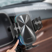 Car Outlet Wireless Charge Smart Sensing Open Mobile Phone Frame(Ordinary Mirror+Wire+Air Clip+Suction Cup Bracket) Eurekaonline