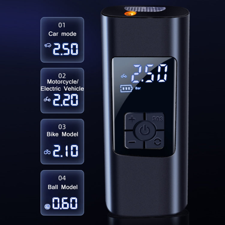 Car Portable Digital Display Electric Air Pump, Specification: 2712 Wireless Version 6000 mAh Eurekaonline