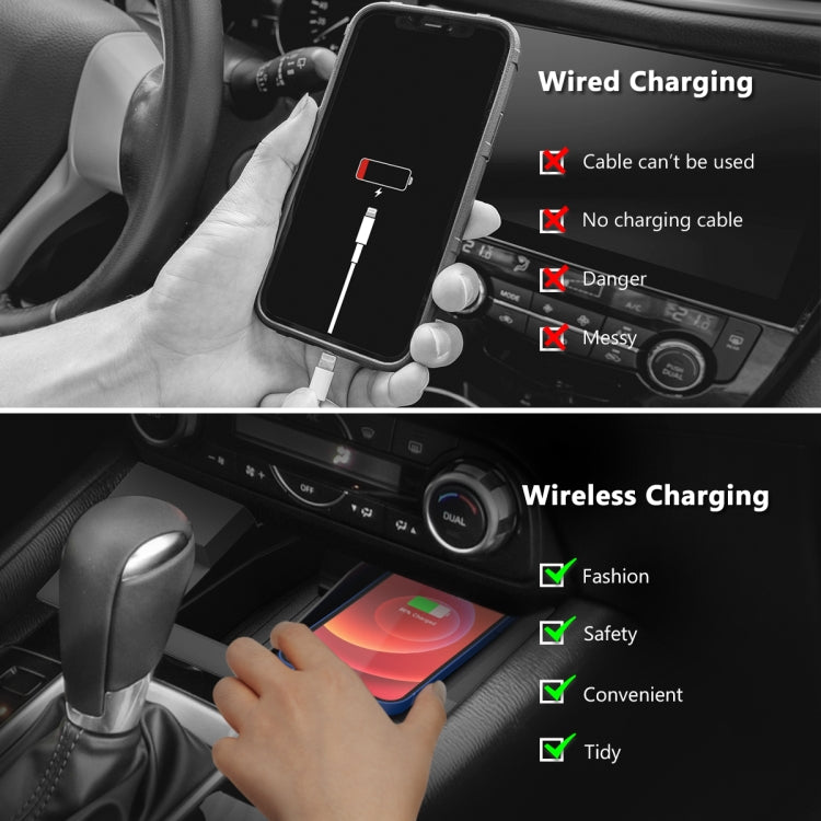 Car Qi Standard Wireless Charger 10W Quick Charging for Mazda CX-5 2017-2020, Left Driving Eurekaonline