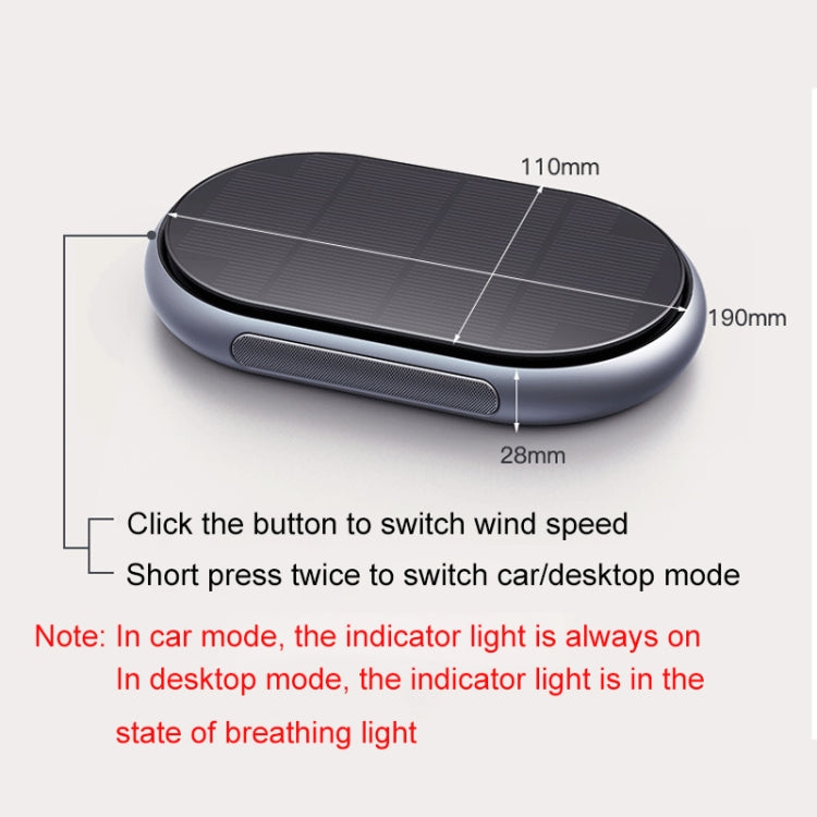 Car Wireless Negative Ion Solar Air Purifier(Grey) Eurekaonline