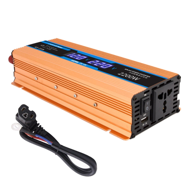 Carmaer 60V to 220V 2200W Car Multi-function Double Digital Display Inverter Household Power Converter Eurekaonline