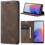 CaseMe 013 Multifunctional Horizontal Flip Leather Phone Case For OPPO Reno7 Z Global/Reno7 Lite Global/Reno8 Lite Global/F21 Pro 5G Global/Reno8 Z Global(Coffee) Eurekaonline