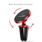 CaseMe Universal 360 Degree Rotation Magnetic Car Air Outlet Vent Mount Phone Holder, For iPhone, Galaxy, Sony, Lenovo, HTC, Huawei, and other Smartphones (Red) Eurekaonline