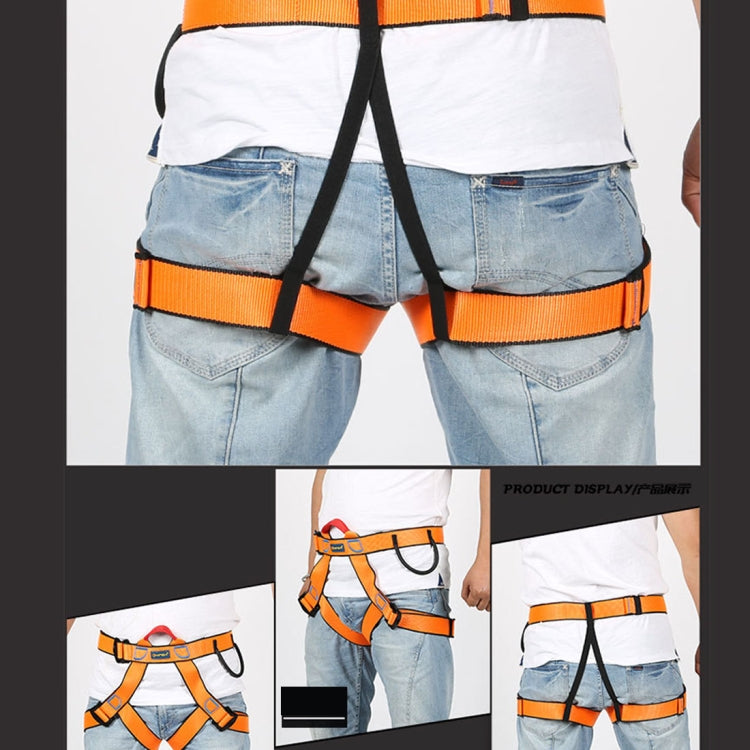 Climbing Harness Safe Seat Belt for Rock High Level Caving Climbing Adjustable Rappelling Equipment Half Body Guard Protect(Orange) Eurekaonline