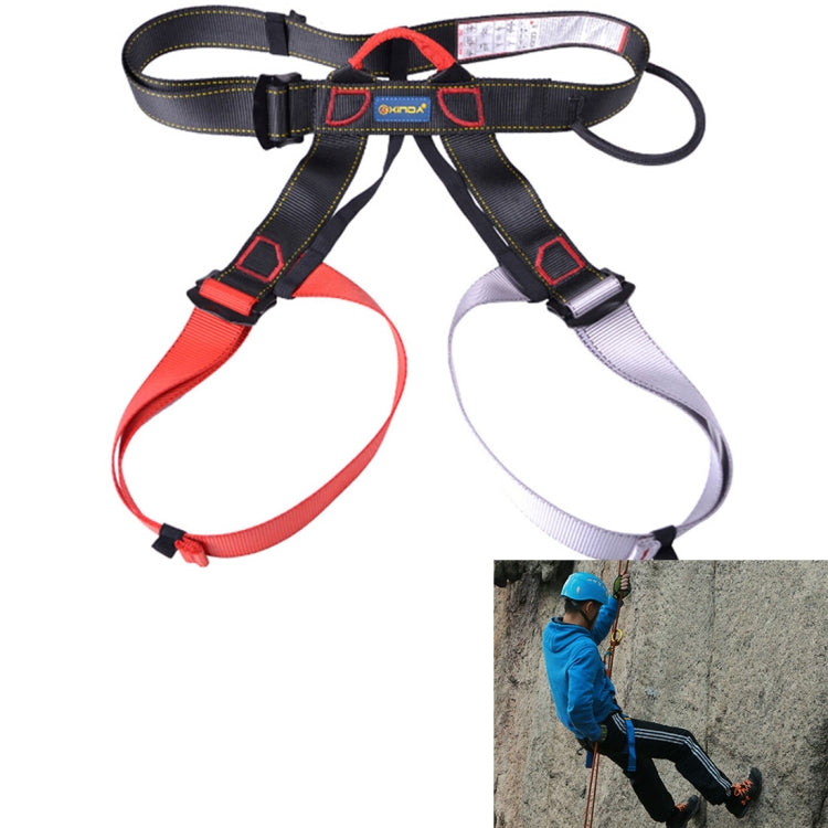 Climbing Harness Safe Seat Belt for Rock High Level Caving Climbing Adjustable Rappelling Equipment Half Body Guard Protect(Red) Eurekaonline