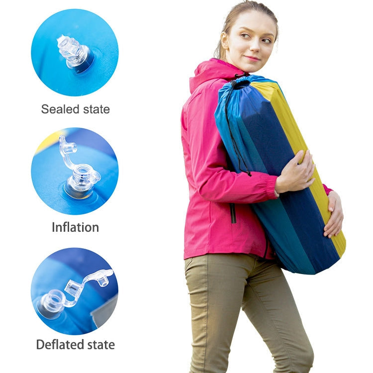 Color Matching Automatic Inflatable Outdoor Sports Double Camping Air Cushion, Size:190x130x3.5cm(Blue) Eurekaonline