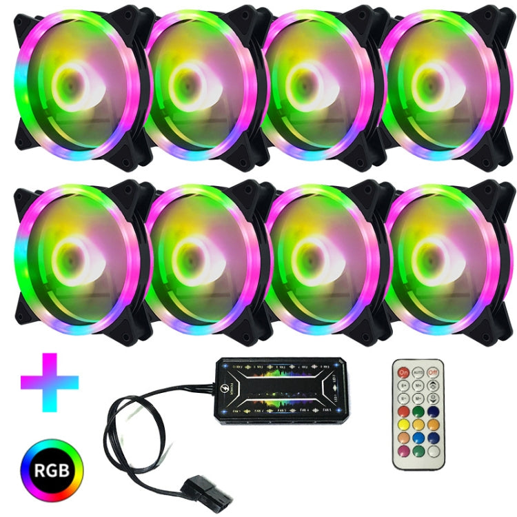 Computer CPU RGB luminous Radiator 8 Fans+Remote Control Eurekaonline