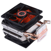 CoolAge AMD CPU Heatsink Hydraulic Bearing Cooling Fan Double Cooling Fan 3 Pin for Intel LGA775 115X AM2 AM3 AM4 FM1 FM2 1366 Eurekaonline