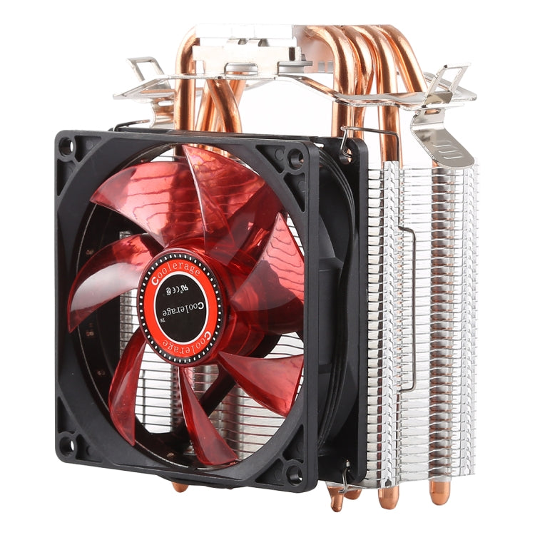 CoolAge L400 DC 12V 1600PRM 40.5cfm Heatsink Hydraulic Bearing Cooling Fan CPU Cooling Fan for AMD Intel 775 1150 1156 1151(Red) Eurekaonline