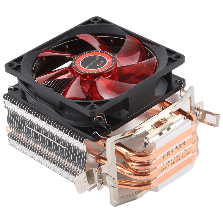 CoolAge L400 DC 12V 1600PRM 40.5cfm Heatsink Hydraulic Bearing Cooling Fan CPU Cooling Fan for AMD Intel 775 1150 1156 1151(Red) Eurekaonline