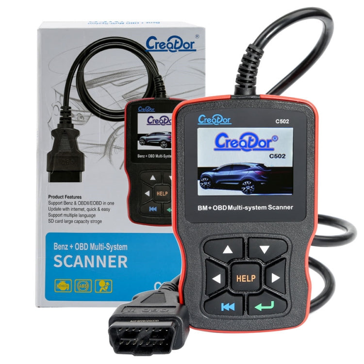 Creator C502 V7.6 Car OBD2 Multi-system Scanner Car Diagnostic Tool for Mercedes-Benz before 2016 All Models Eurekaonline