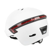 Cycling Helmet Ultralight Bicycle Helmet with Warning Light Remote Control(White) Eurekaonline