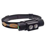 D25 10W 2 x XML-2 IPX6 Waterproof Headband Light, 2400 LM USB Charging Adjustable Outdoor LED Headlight Eurekaonline