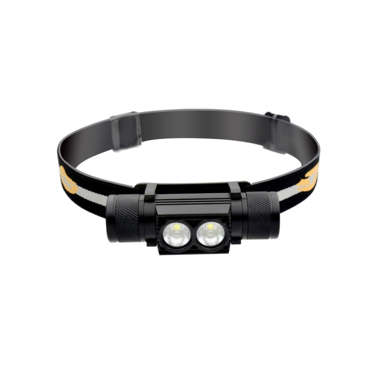 D25 10W 2 x XML-2 IPX6 Waterproof Headband Light, 2400 LM USB Charging Adjustable Outdoor LED Headlight Eurekaonline